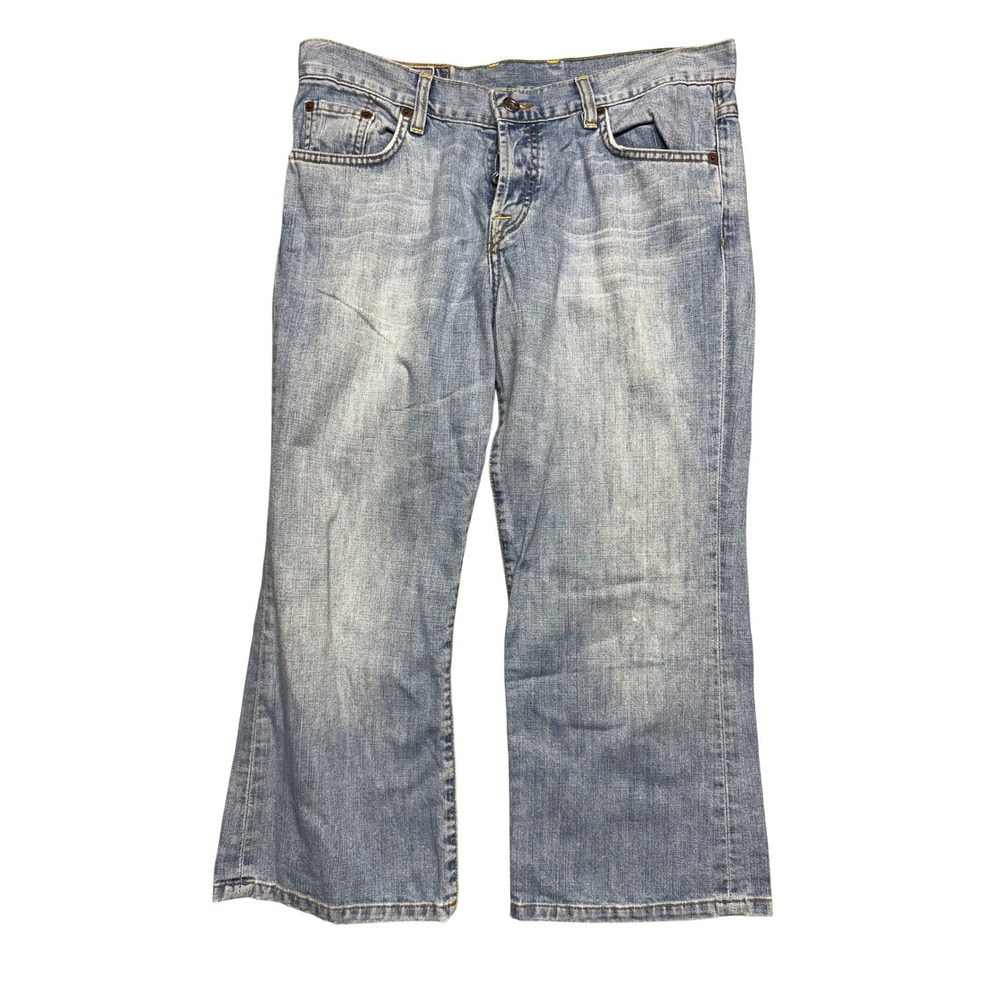 Vintage Lucky Brand Easy Coaster Rider Crop Jeans 10/30 Light Wash Button‎ Fly